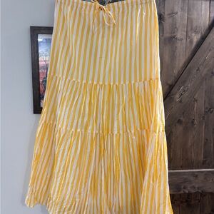Yellow Striped Women's Skirt
